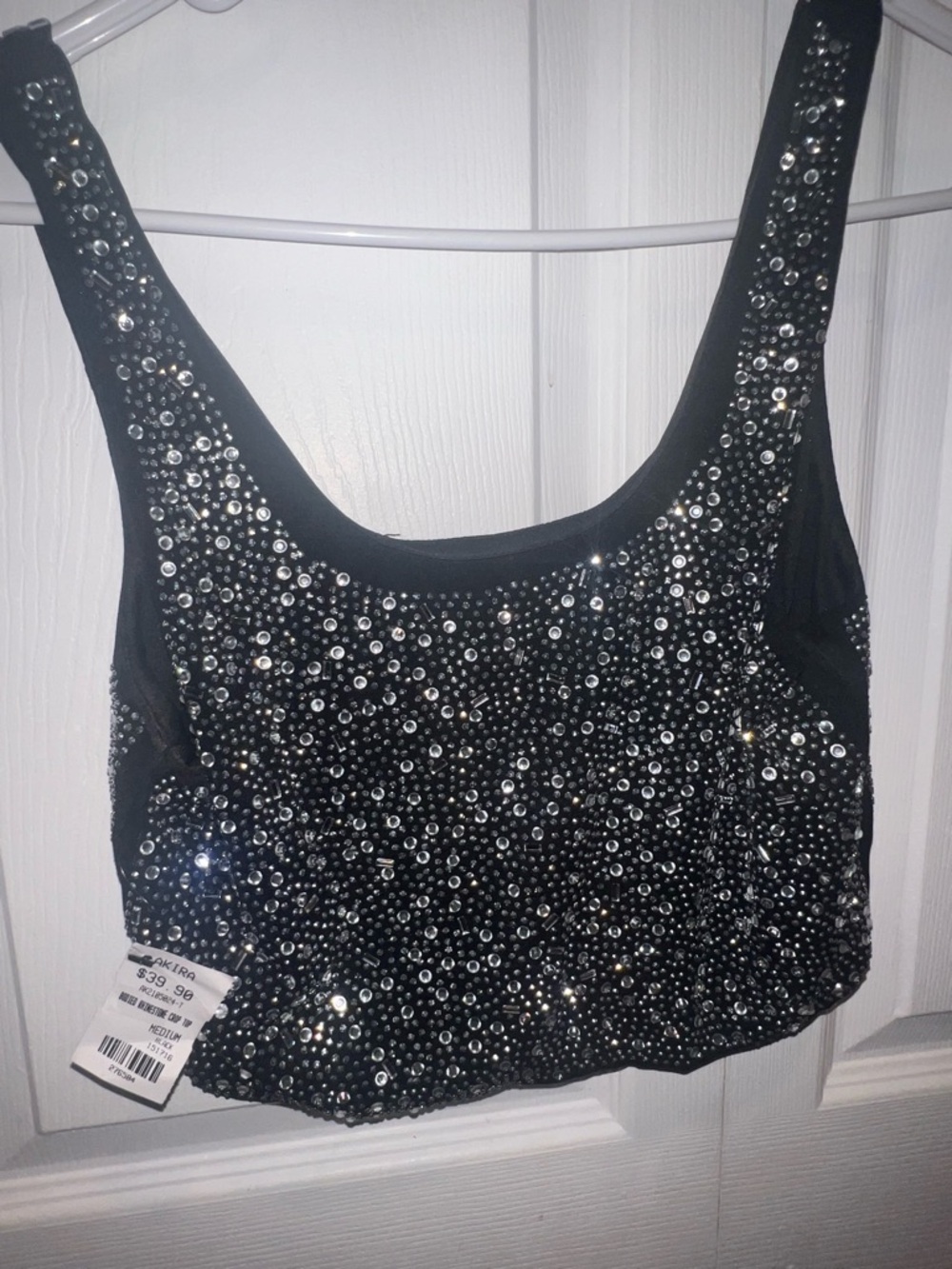 AKIRA Black Sequin High Low Skirt